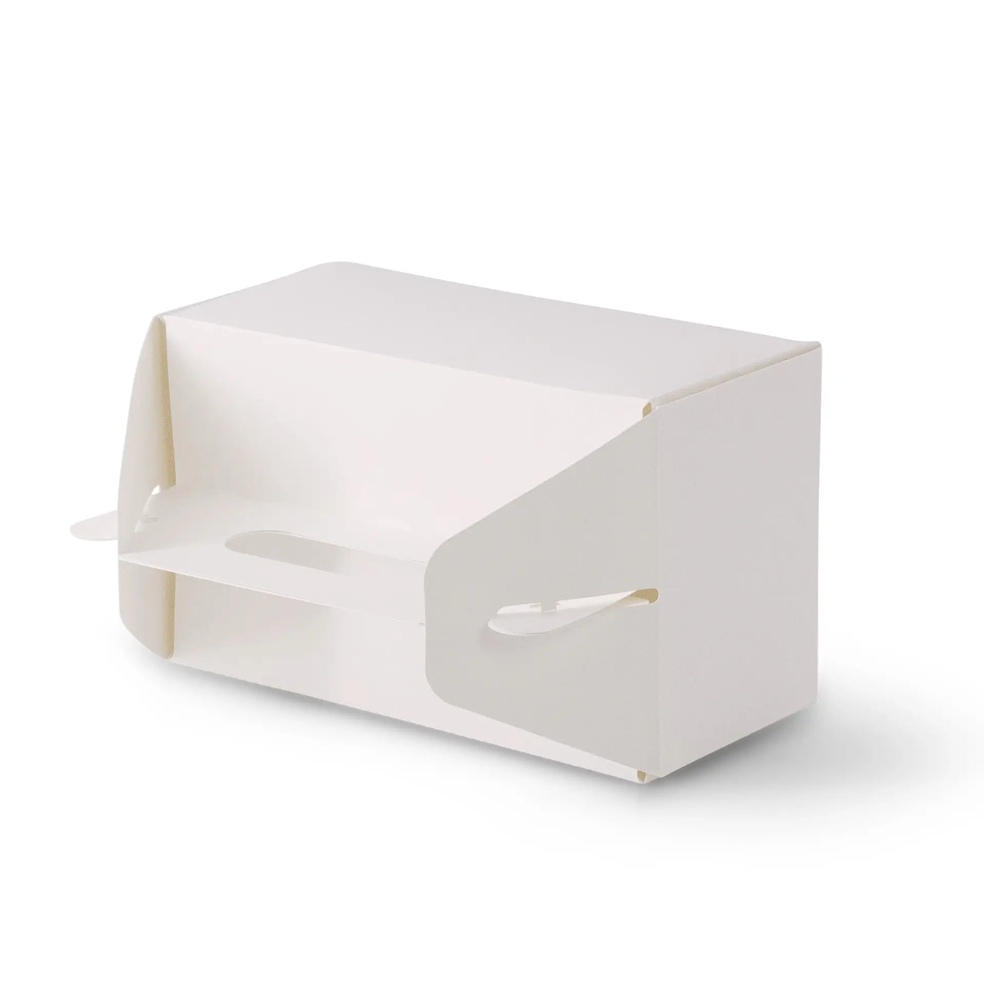 Boîte à gâteau en carton avec poignée, blanche et brune, pliable - toutes tailles