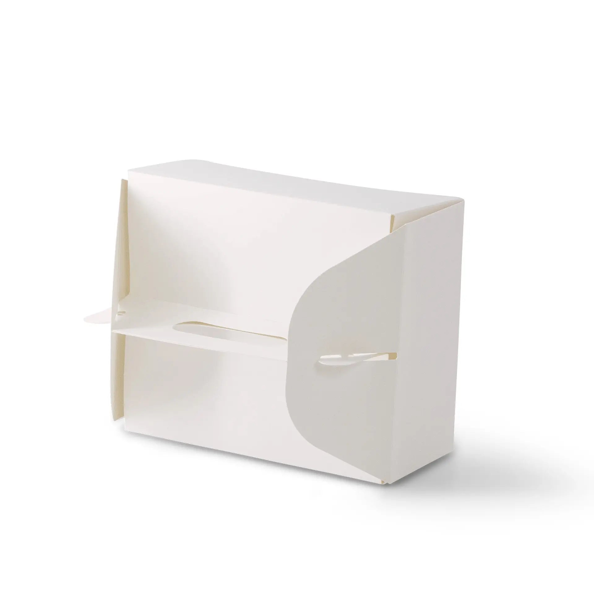 Boîte à gâteau en carton avec poignée, blanche et brune, pliable - toutes tailles
