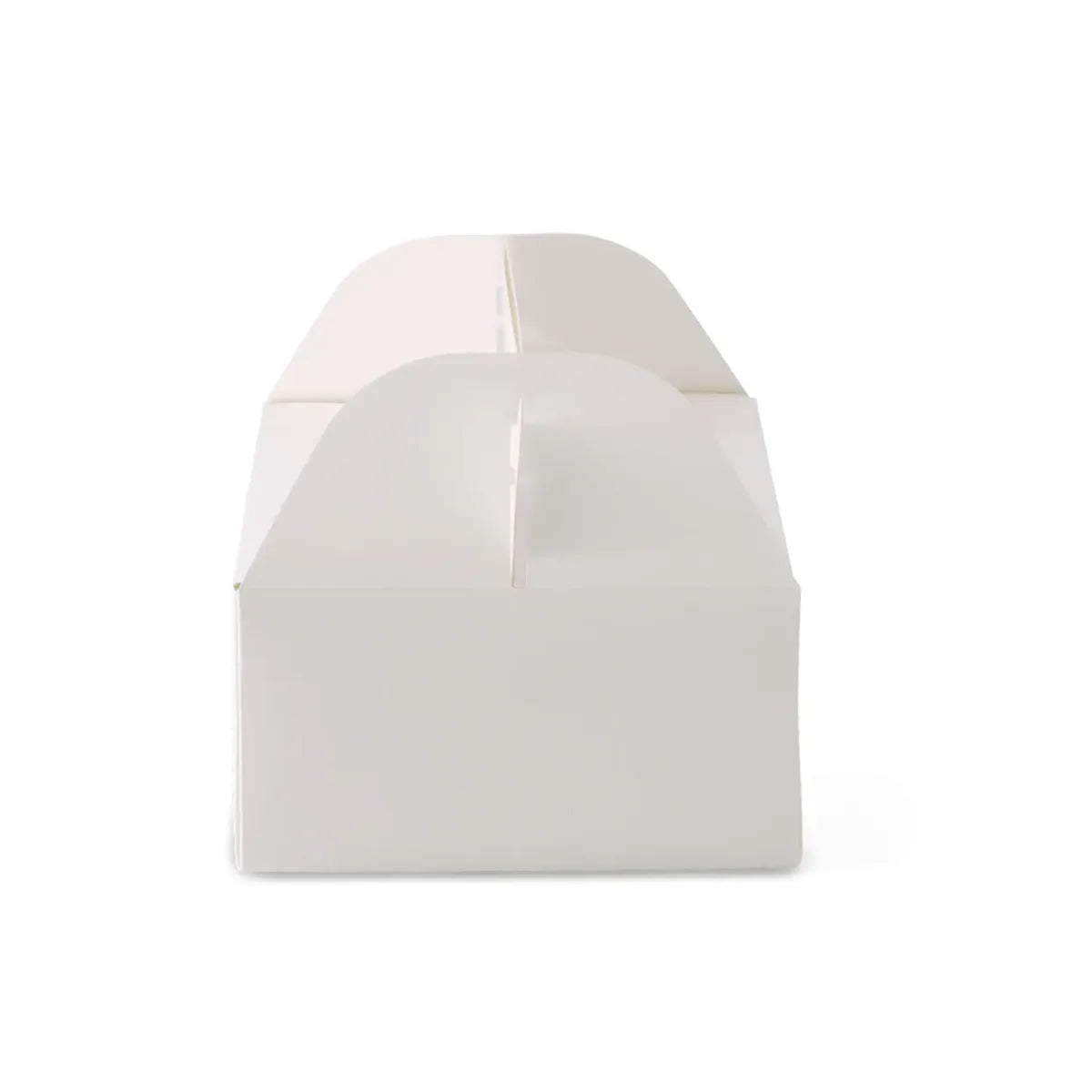 Kuchenbox aus Pappe mit Griff, weiß & braun, faltbar - alle Größen