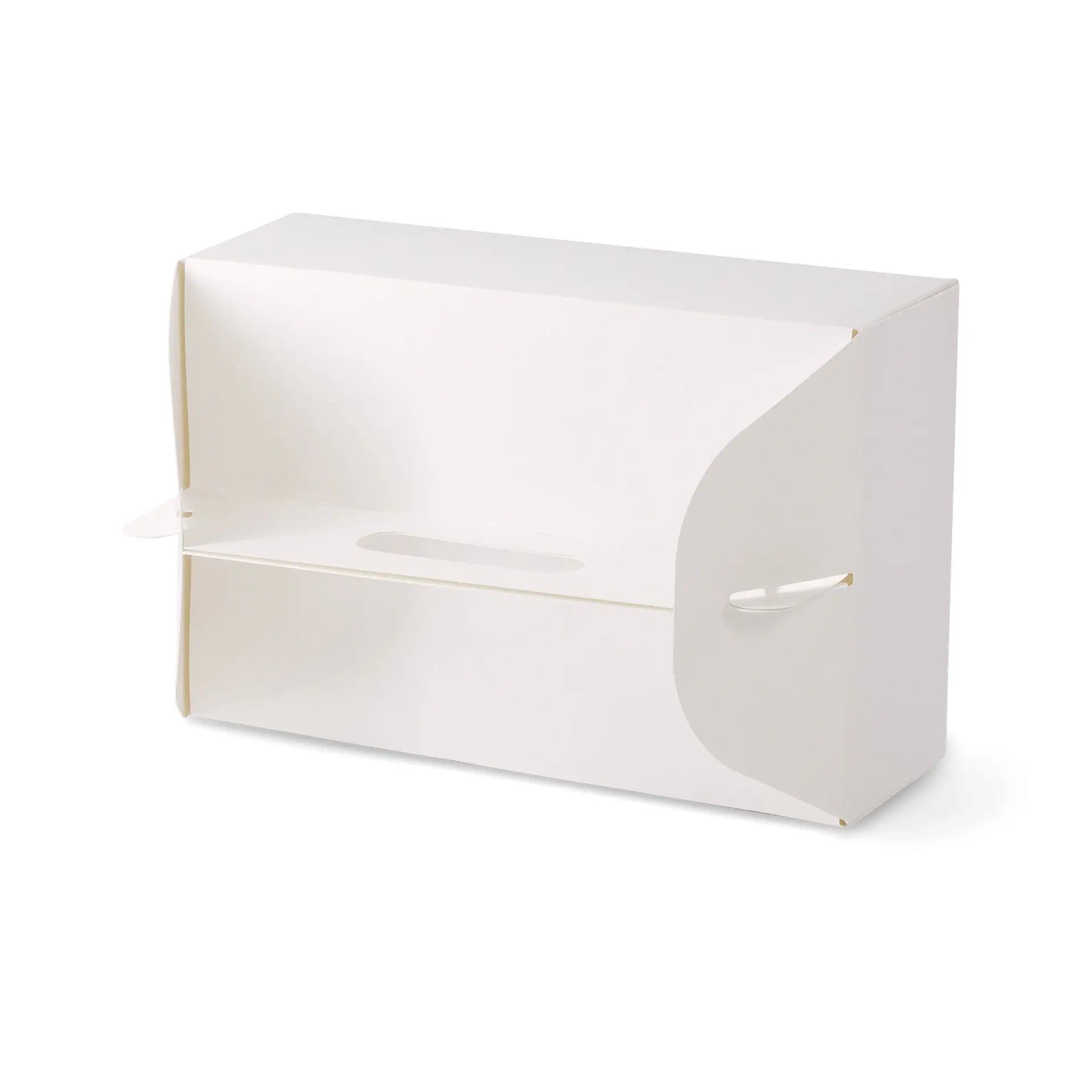 Boîte à gâteau en carton avec poignée, blanche et brune, pliable - toutes tailles