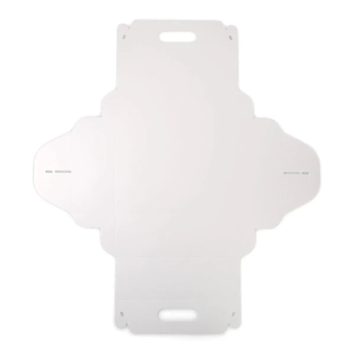 Kuchenbox aus Pappe mit Griff, weiß & braun, faltbar - alle Größen