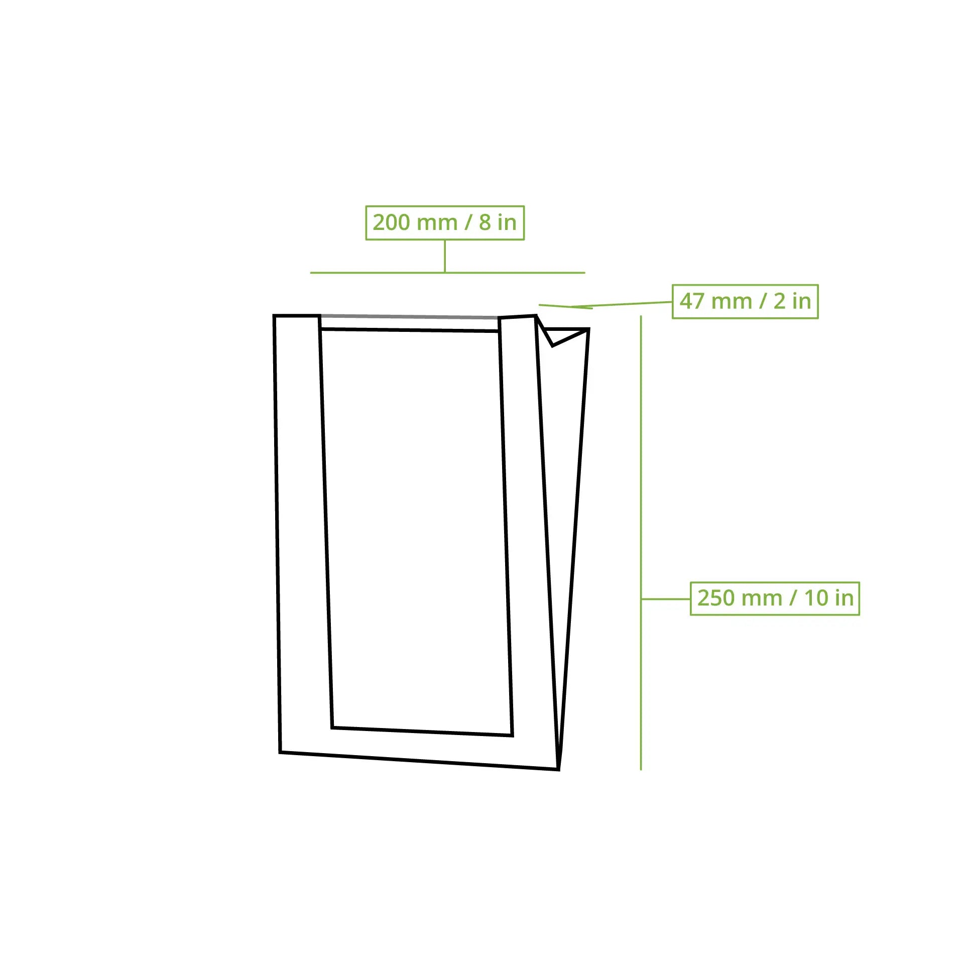 Sacchetto/busta di carta senza manici