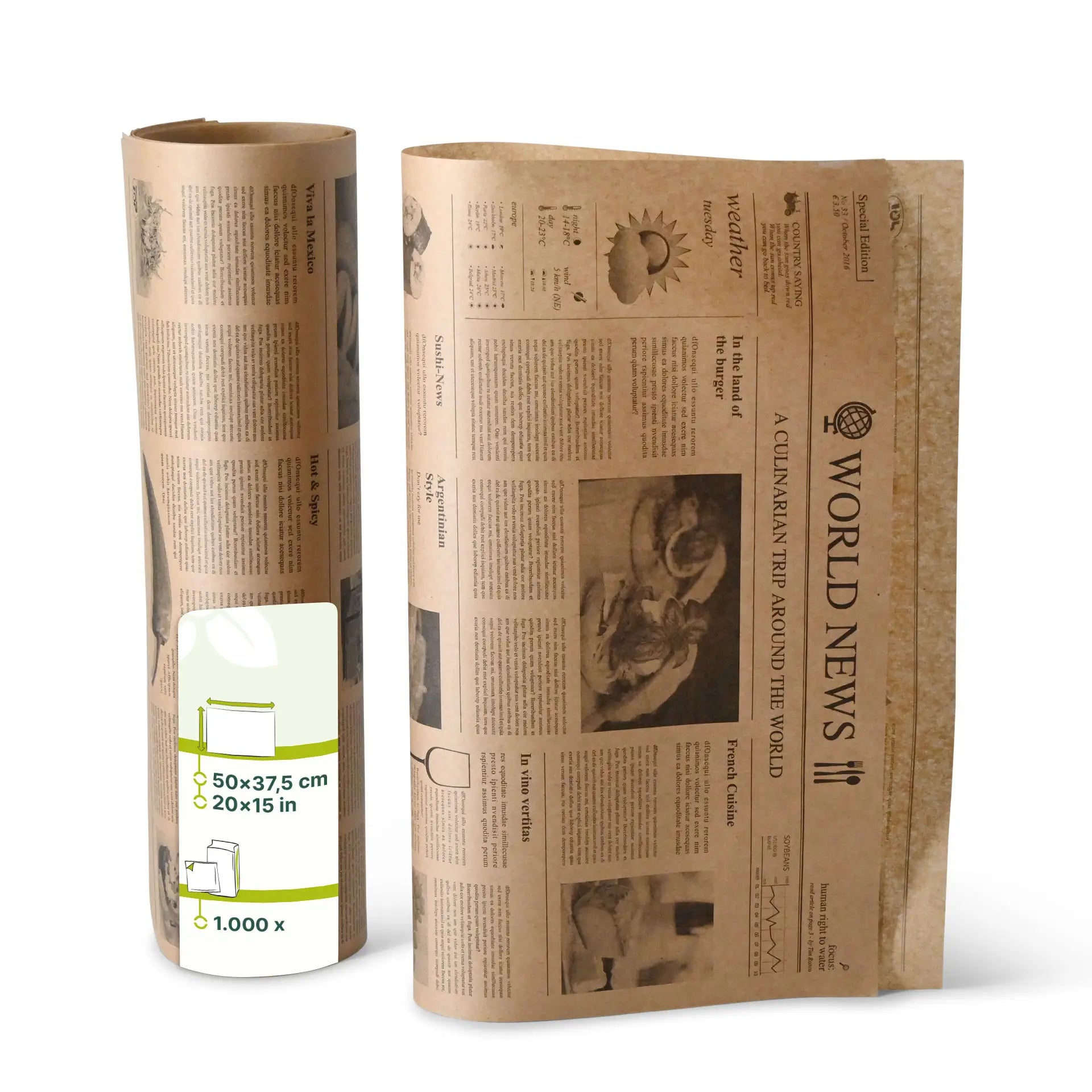 Einschlagpapier - 1.000 Stück - alle Größen