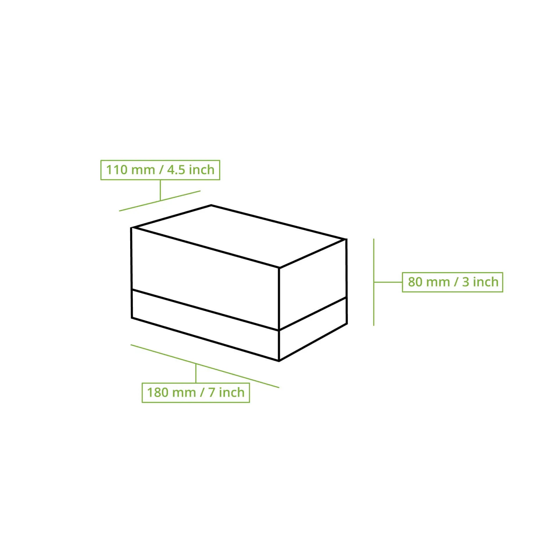 Cupcake box with cellulose window, white