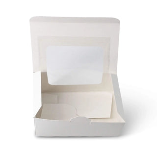 Cupcake Box mit Zellulose-Fenster Weiß