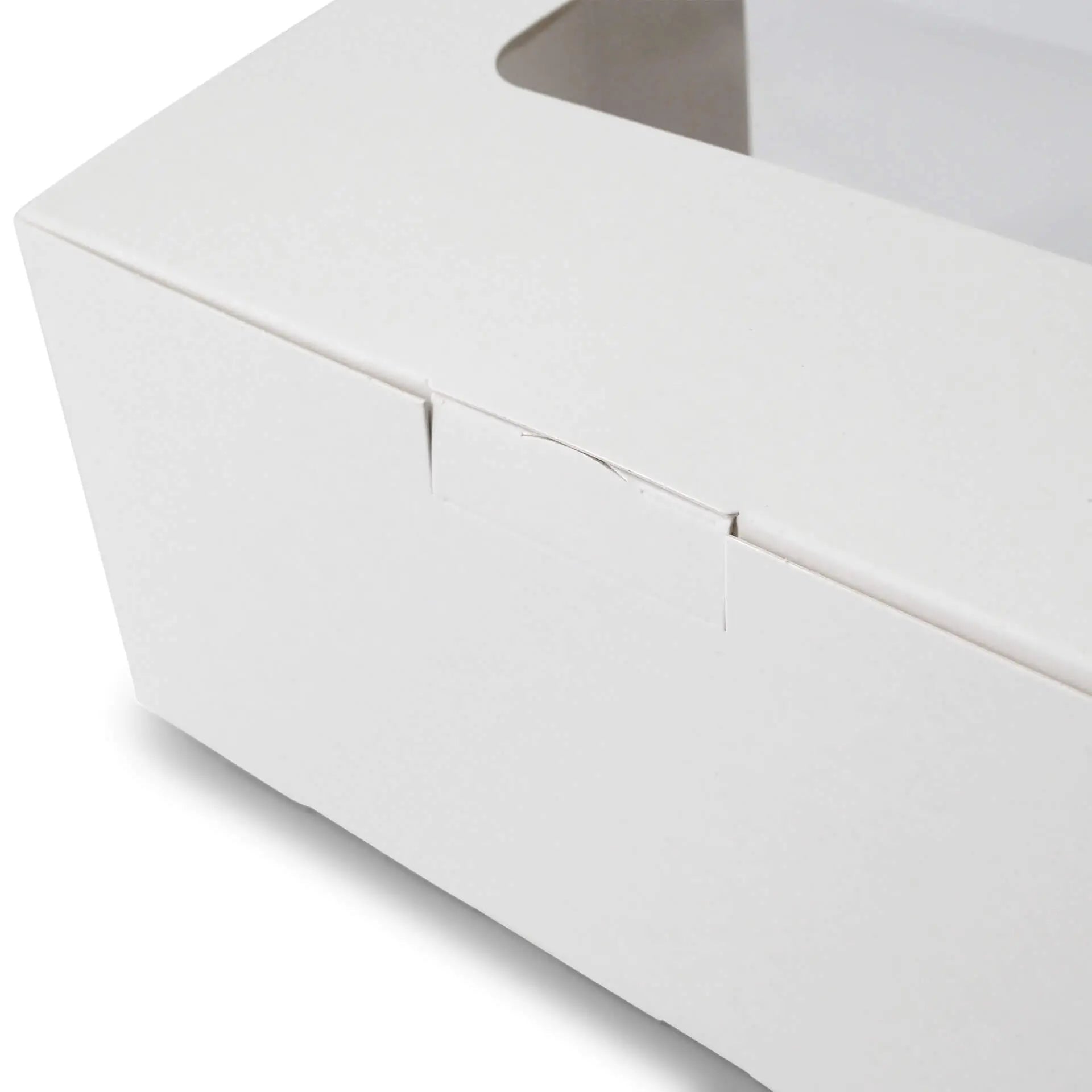 Cupcake box with cellulose window, white