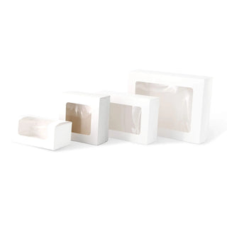 Cupcake Box mit Zellulose-Fenster Weiß