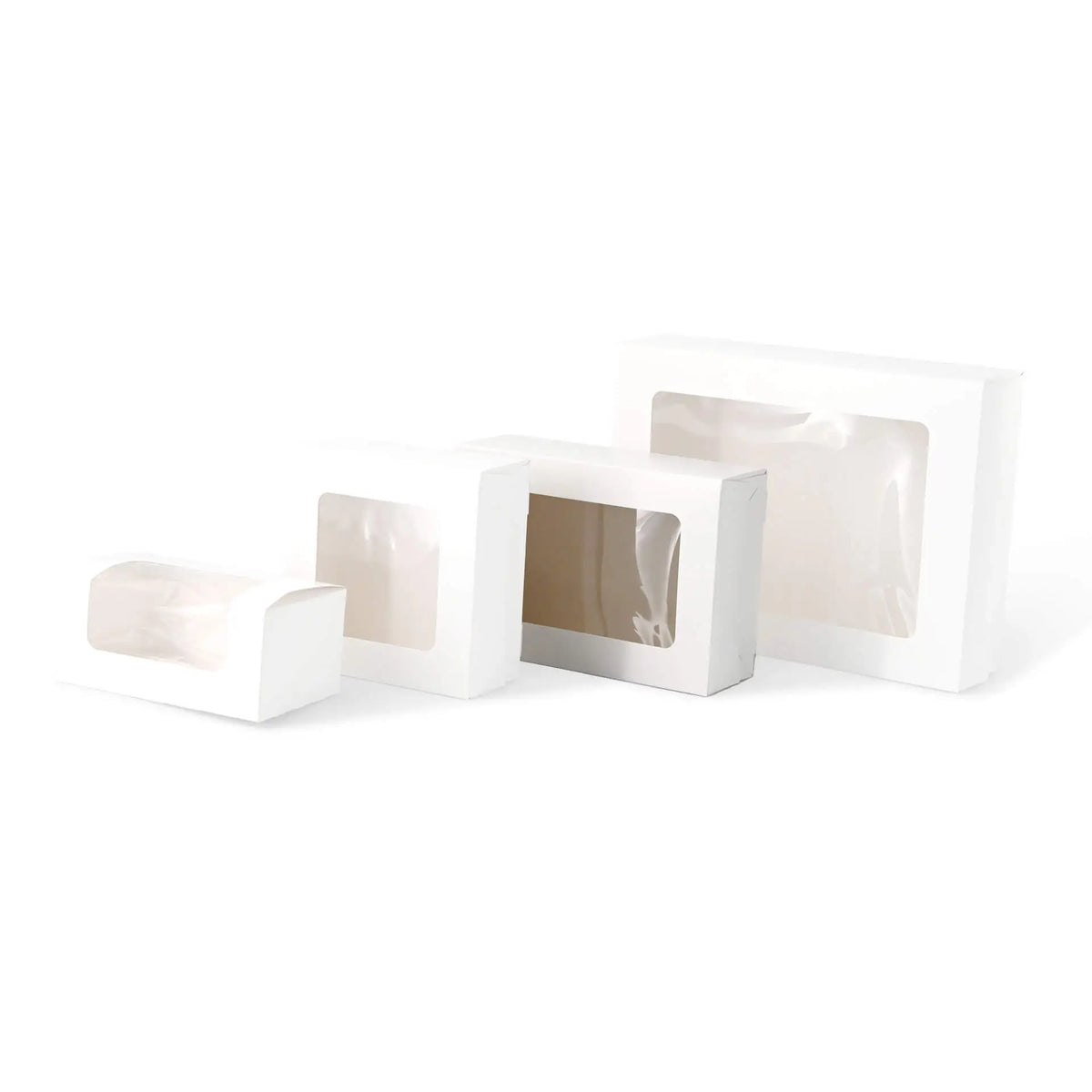 Cupcake Box mit Zellulose-Fenster Weiß