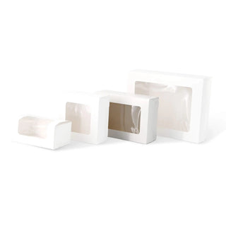 Cupcake Box mit Zellulose-Fenster Weiß