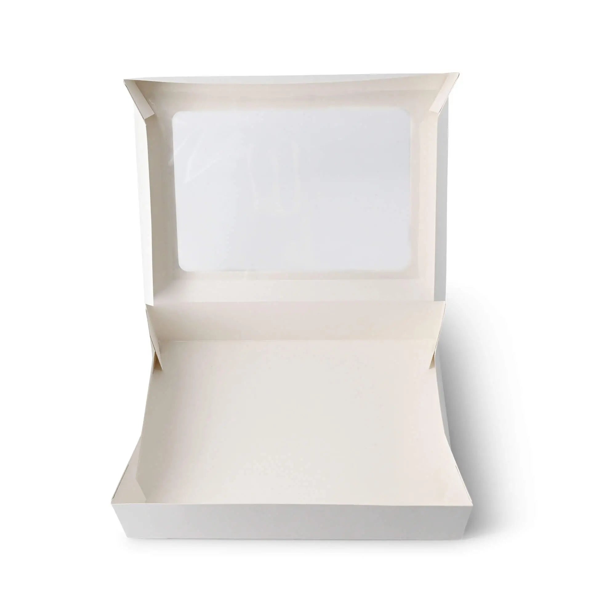 Cupcake box with cellulose window, white