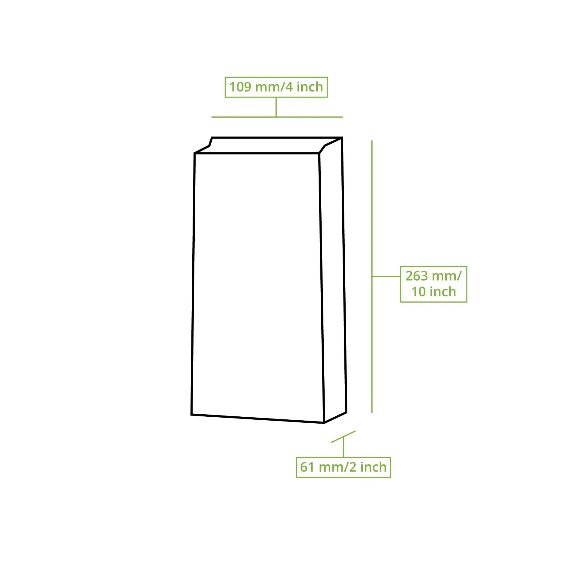 Sacchetto/busta di carta senza manici
