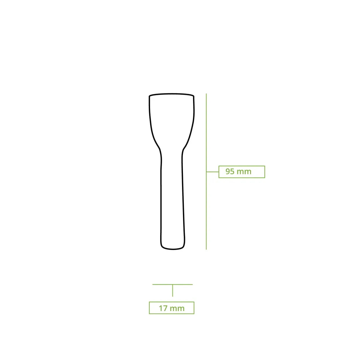 Eisspatel 9,6 cm aus Holz, stabil, biologisch abbaubar, FSC-zertifiziert - 10.000 Stk.
