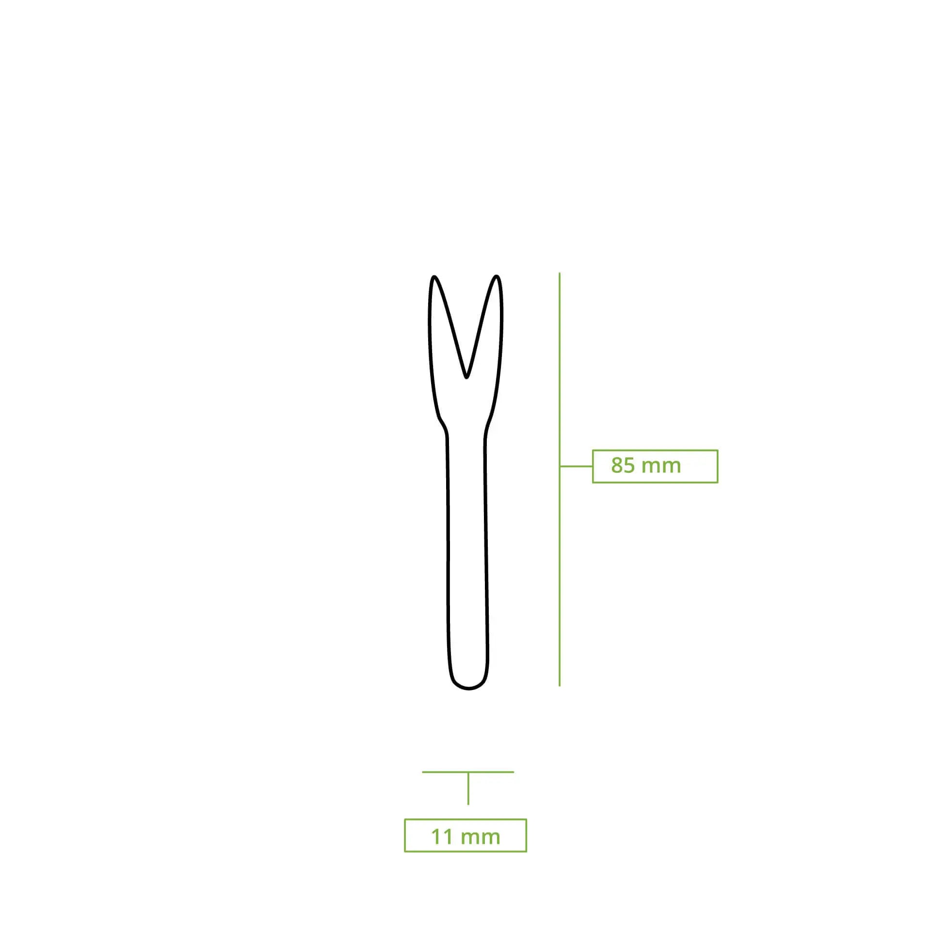 Pommesgabeln aus Holz 8,5 cm - 10.000 Stück