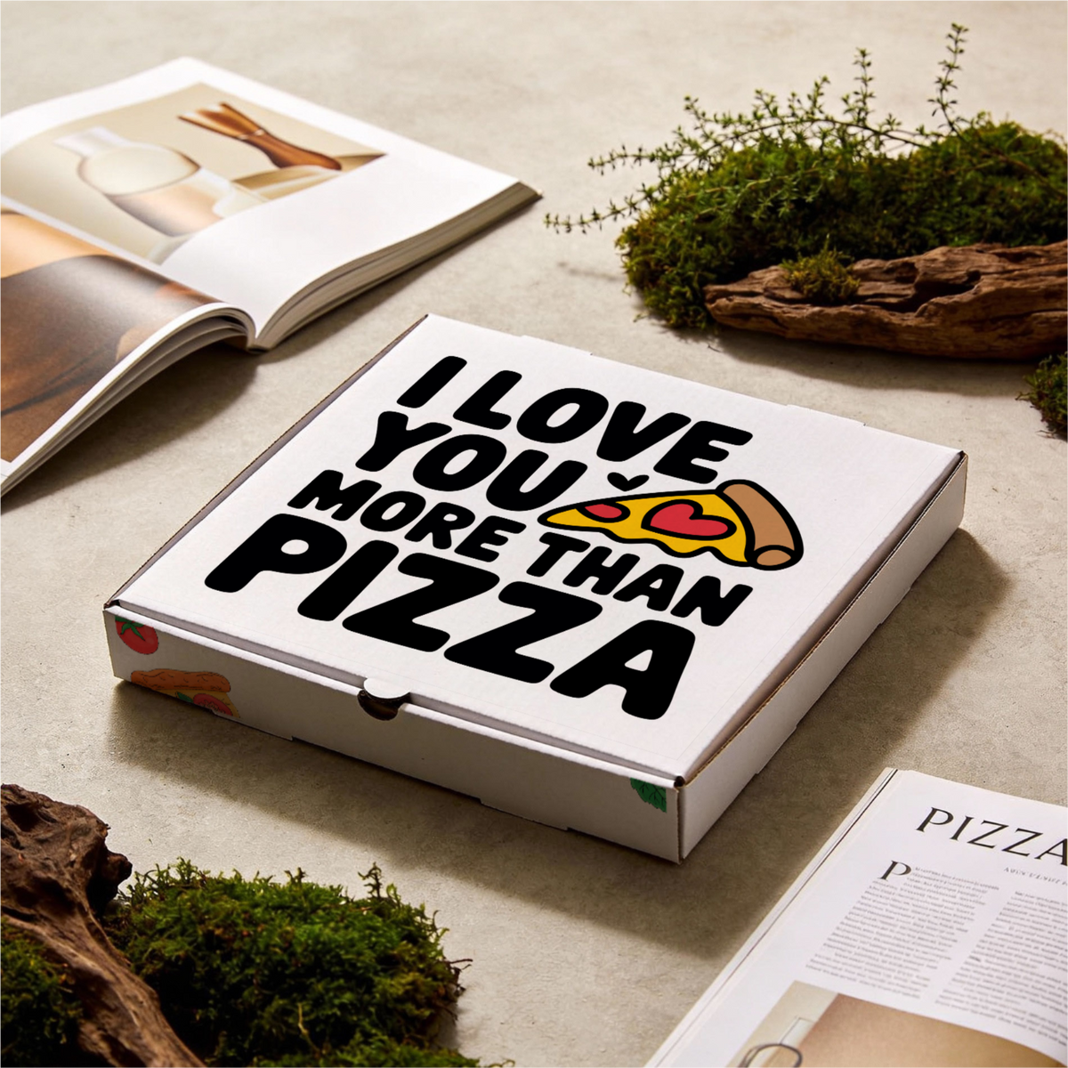 Pizzakarton mit Logo – Designbeispiel für Pizzerien